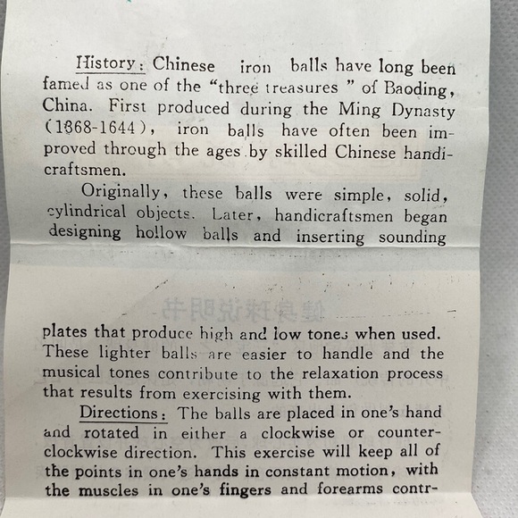 Chinese Large Musical Baoding Balls Stress Relief Relaxation Asian with Case - Picture 9 of 11